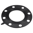 thumbnail image 1 of Uxcell 4" DN100 Pipe 8 Bolt Hole Full Face Rubber Flange Gasket Black, 1 of 5