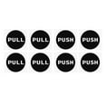 thumbnail image 1 of Uxcell 4" Dia Adhesive Round Push Pull Door Sign Black 4 Set, 1 of 6