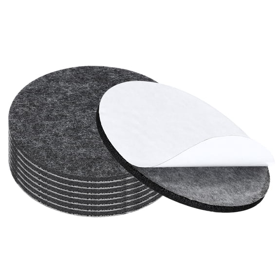 Uxcell 4" Diameter Felt Furniture Pads, 8 Pcs 1/2" Thick Lamp Base Felt, Dark Grey