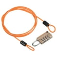 thumbnail image 1 of Uxcell 4 Digit Combination Lock Security Cable 1 Set Outdoor Padlock Lock Chain Rose Gold 3Ft, 1 of 7