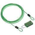 thumbnail image 1 of Uxcell 4 Digit Combination Lock Security Cable 1 Set Outdoor Padlock Lock Chain Green 6.5Ft, 1 of 7