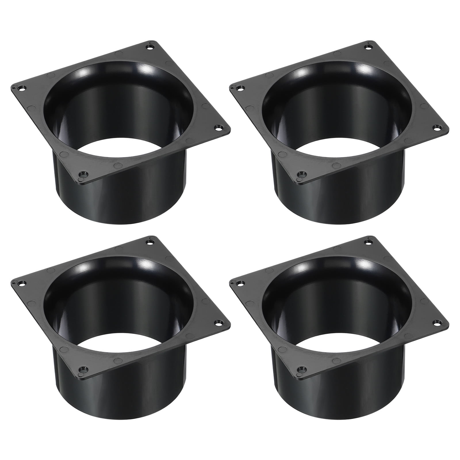 Uxcell 4" Duct Connector Flange Dryer Vent Wall Plate Square to Round Straight Ducting Plate