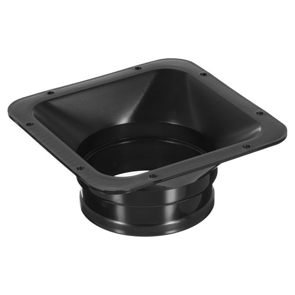 Uxcell 4" Duct Connector Flange, PP Dryer Vent Wall Plate Square to Round for Air Heating Cooling Ventilation
