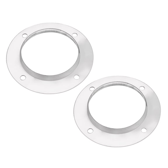 Uxcell 4" Duct Connector Flange Pipe Flange Stainless Steel Duct Mounting Plate for Heating Cooling Ventilation HVAC 2pc