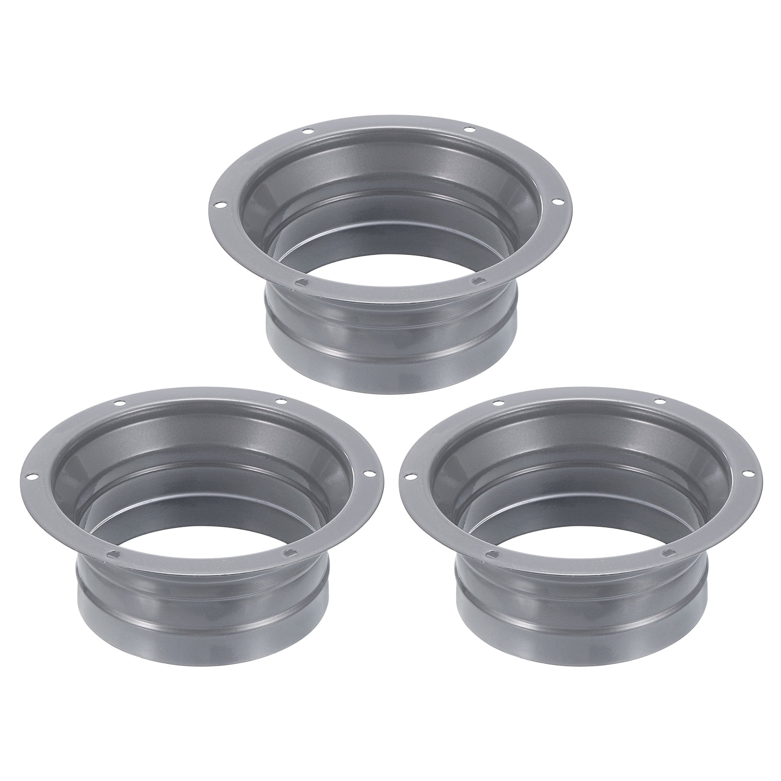 Uxcell 4" Duct Connector Flange Straight Pipe Flange Round Ventilation Duct, 3 Pcs