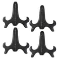 thumbnail image 1 of Uxcell 4" Easel Plate Holder, Plastic Folding Display Stand Black for Decorative Picture Frame 4 Pack, 1 of 6