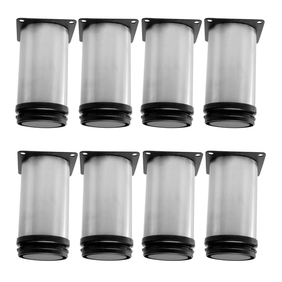 Uxcell 4'' Furniture Legs Worktop Shelves Feet Replacement Height Adjustable Stainless Steel Silver Tone 8pcs