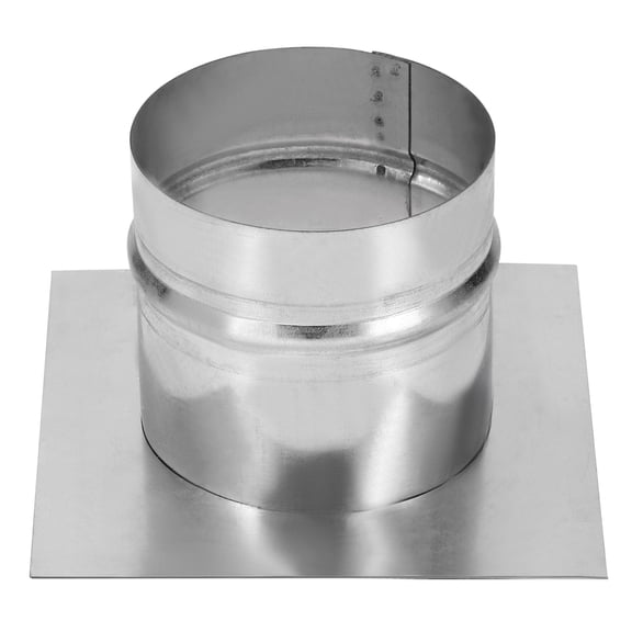Uxcell 4" Galvanized Steel Duct Connector Flange Air Ducting Mounting Plate,6"x6" Base