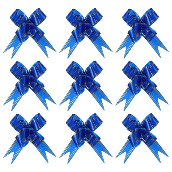 Uxcell 4" Gift Wrap Bows Christmas Pull Bow Baskets Present Wrapping Ribbon Bows Dark Blue 20 Pack