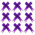 thumbnail image 1 of Uxcell 4" Gift Wrap Bows Christmas Pull Bow Baskets Present Wrapping Ribbon Bows Purple 20 Pack, 1 of 6