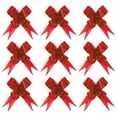 thumbnail image 1 of Uxcell 4" Gift Wrap Bows Christmas Pull Bow Baskets Present Wrapping Ribbon Bows Red 20 Pack, 1 of 6