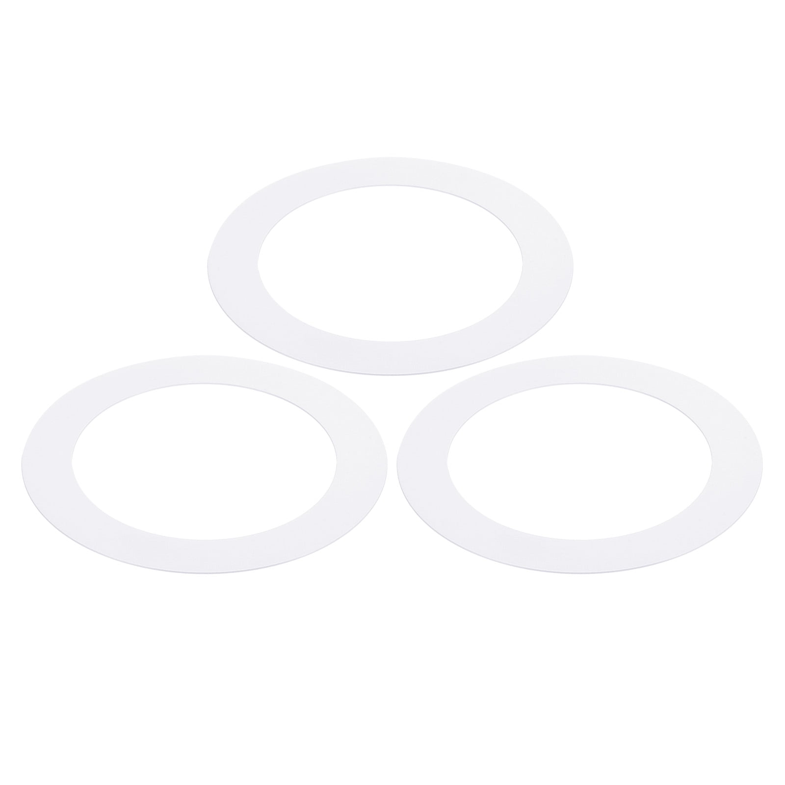 Uxcell 4" ID 5.5" OD Goof Rings for Recessed Light Gloss White Goof