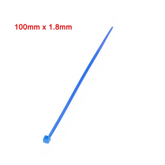 Uxcell 4-Inch 0.07-Inch Cable Ties Self-Locking Zip Ties Nylon Blue 500 Pack