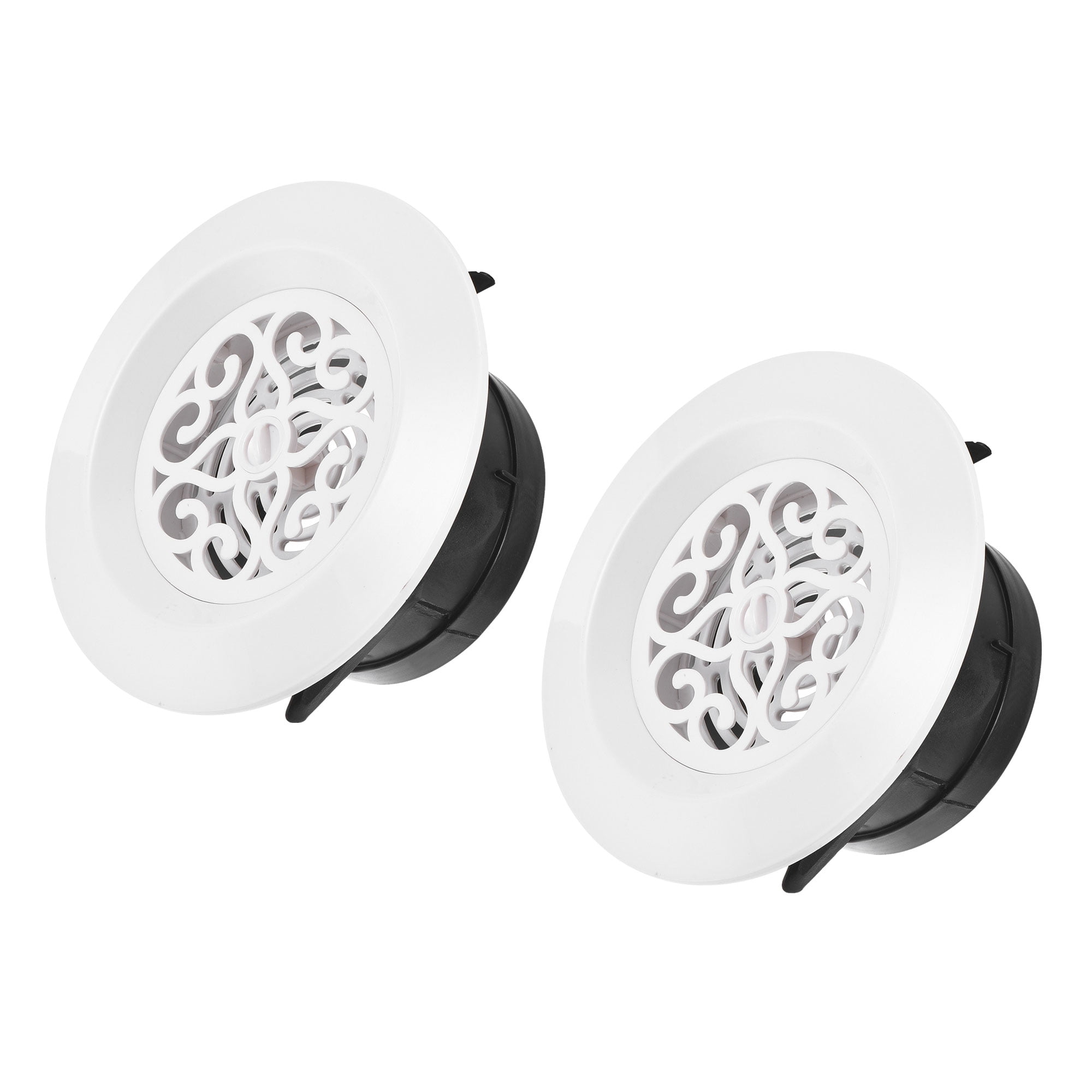Uxcell 4 Inch Adjustable Pattern Screen Grille Cover Louver Round Air Vent 2 Pack