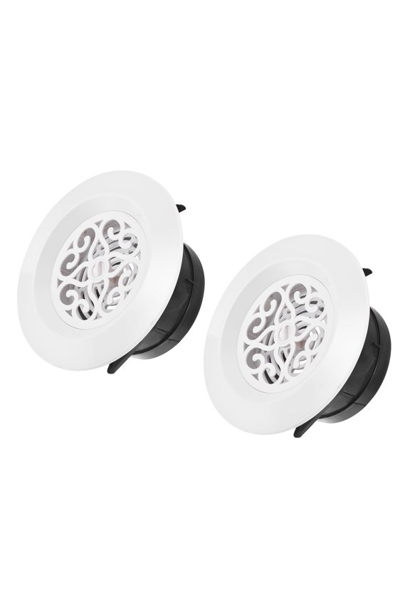 4 Inch Adjustable Pattern Screen Grille Cover Louver Round Air Vent 2 Pack