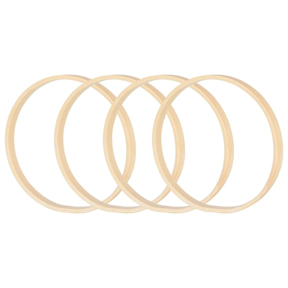 Uxcell 4 Inch Bamboo Macrame Floral Hoop Craft Rings for DIY Dream Catcher Wreath Decor 10Pcs
