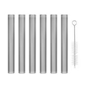 Uxcell 4 inch Borosilicate Glass Tubes 6 Pcs 0.47 OD 0.08 Thick Glass Blowing Tubes Straight Pipe Grey