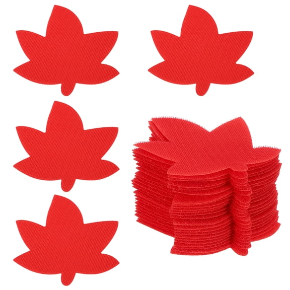 Uxcell 4 Inch Carpet Spot Markers, 35Pcs Leaf Shape Floor Dots for Classroom Decoration, Red