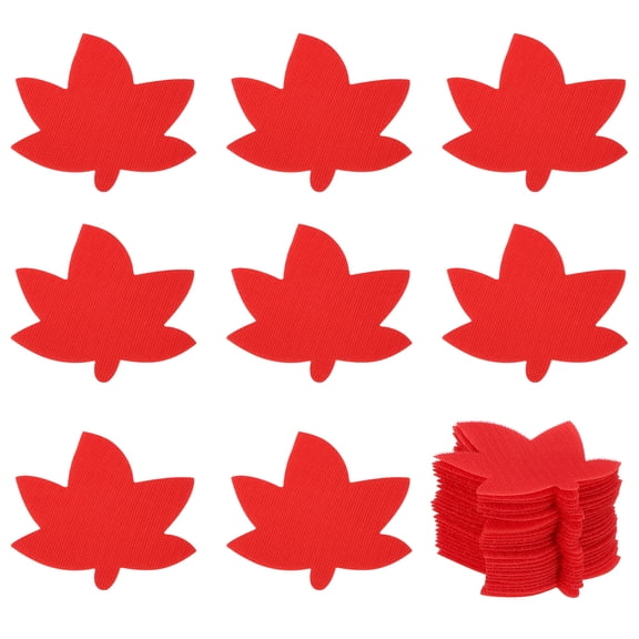 Uxcell 4 Inch Carpet Spot Markers, 40Pcs Leaf Shape Floor Dots for Classroom Decoration Supplies, Red