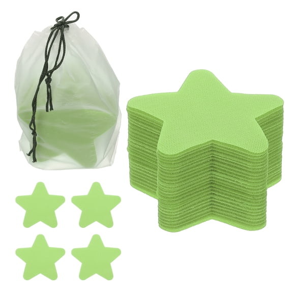 Uxcell 4 Inch Carpet Spot Markers, 48Pcs Star Floor Dots for Classroom Decoration Supplies, Grass Green