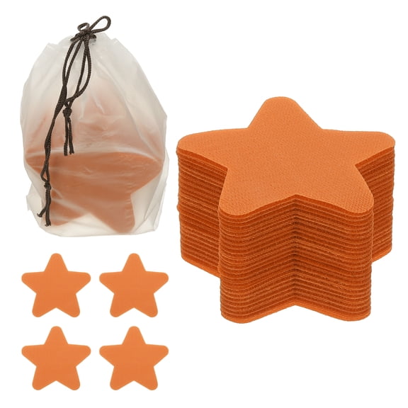 Uxcell 4 Inch Carpet Spot Markers, 48Pcs Star Floor Dots for Classroom Decoration Supplies, Orange