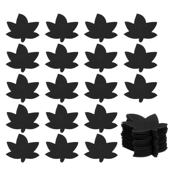 Uxcell 4 Inch Carpet Spot Markers, 50Pcs Leaf Shape Floor Dots for Classroom Decoration, Black