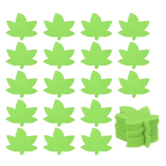 Uxcell 4 Inch Carpet Spot Markers, 50Pcs Leaf Shape Floor Dots for Classroom Decoration, Green
