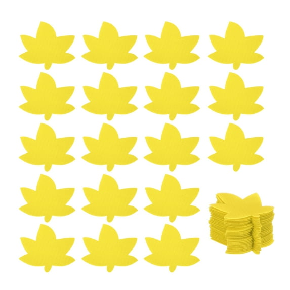 Uxcell 4 Inch Carpet Spot Markers, 50Pcs Leaf Shape Floor Dots for Classroom Decoration, Yellow