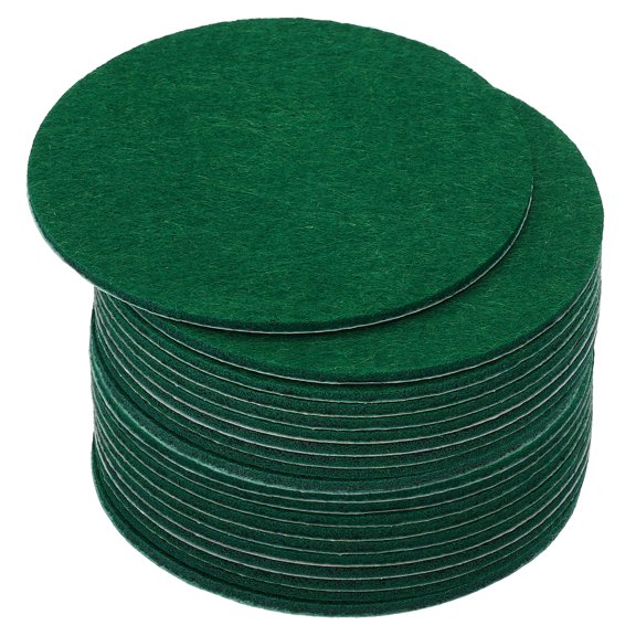 Uxcell 4 Inch Diameter Lamp Base Felt, 20Pack 2mm Thickness Adhesive Non-slip Anti-scratch Backed Felt, Dark Green