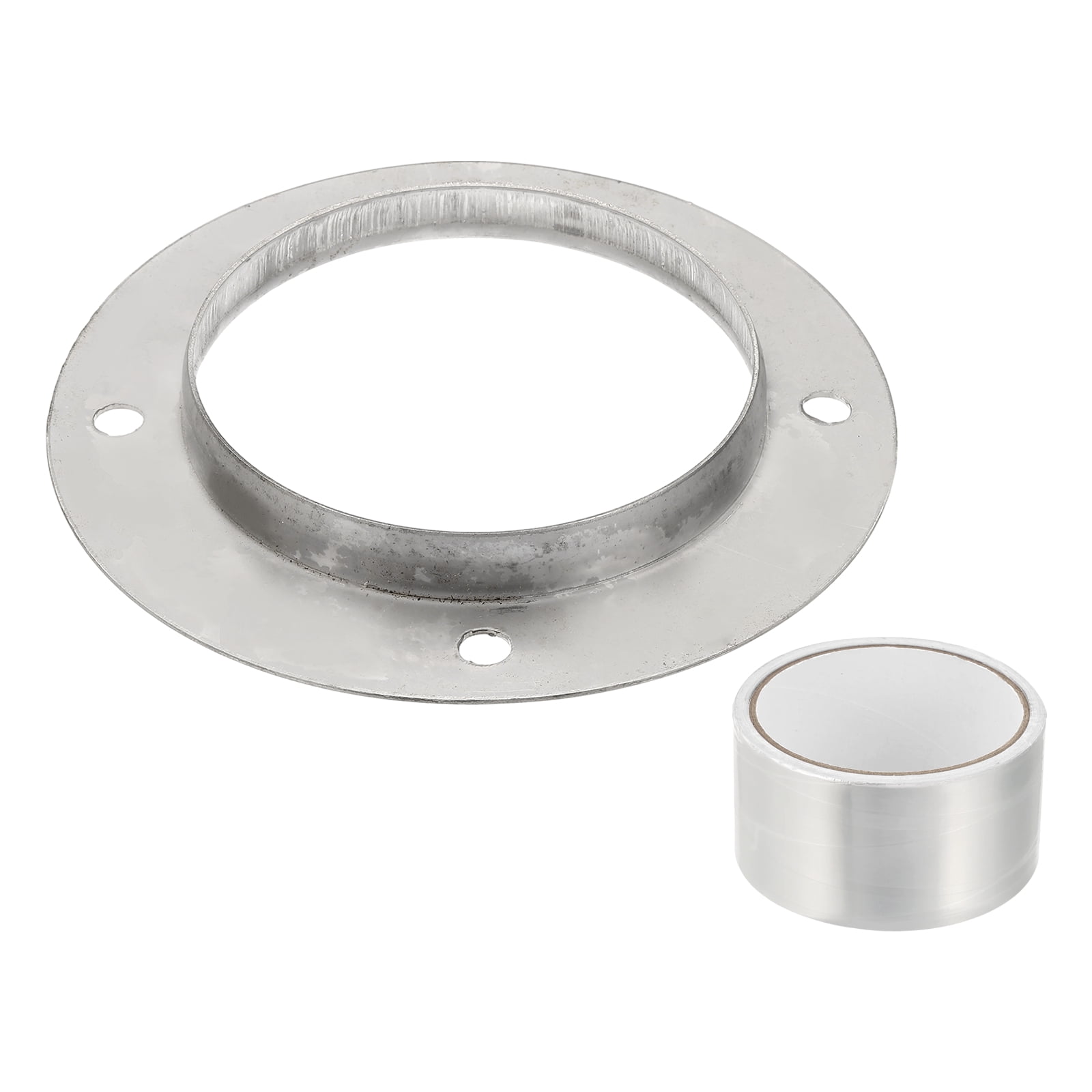 Uxcell 4 Inch Duct Connector Flange, Metal Straight Pipe Exhaust Flange Duct Mounting Plate for Heating Cooling Ventilation HVAC System, 304 Stainless Steel