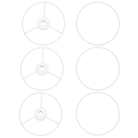 Uxcell 4 Inch E26 E27 Lamp Shade Ring Frame, 3 Pack Lampshade Holder Wire Frame DIY Drum Ring for Table Floor Lamp White