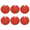 thumbnail image 1 of Uxcell 4 Inch Folding Hanging Wedding Home Party Paper Lanterns Red 6 Pack, 1 of 7