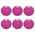 thumbnail image 1 of Uxcell 4 Inch Folding Hanging Wedding Home Party Paper Lanterns Rose Red 6 Pack, 1 of 7