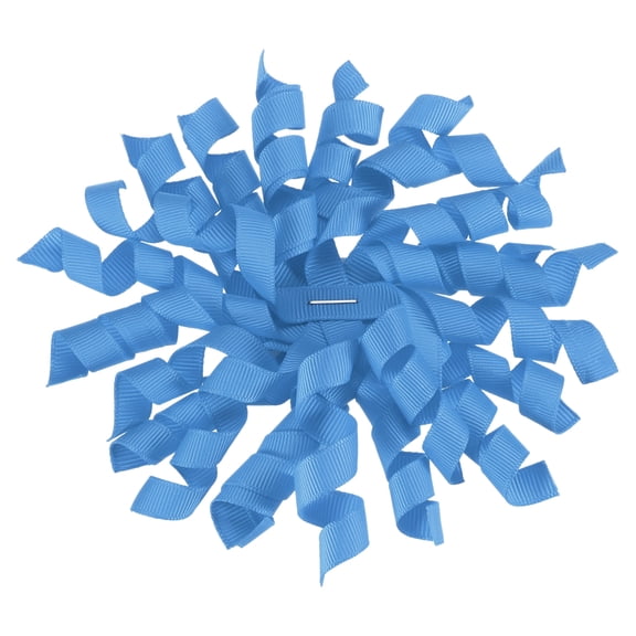 Uxcell 4 Inch Grosgrain Curly Bows for Gift Wrapping Self-Adhesive Curly Ribbon Twist Tie Bows Dark Blue 6 Pcs