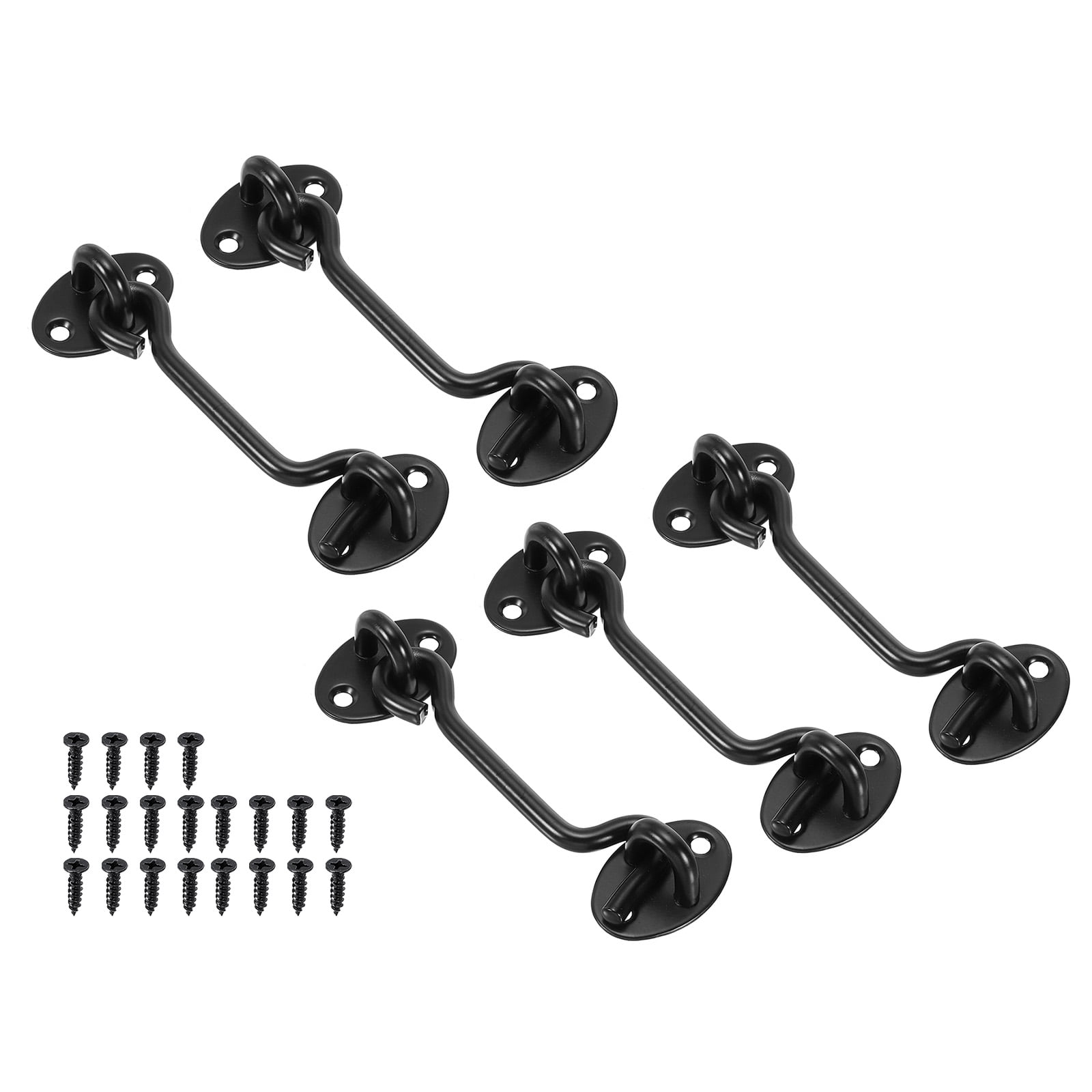 Uxcell 4 Inch Hook Eye Latch, 2 Pack Stainless Steel Privacy Hook and