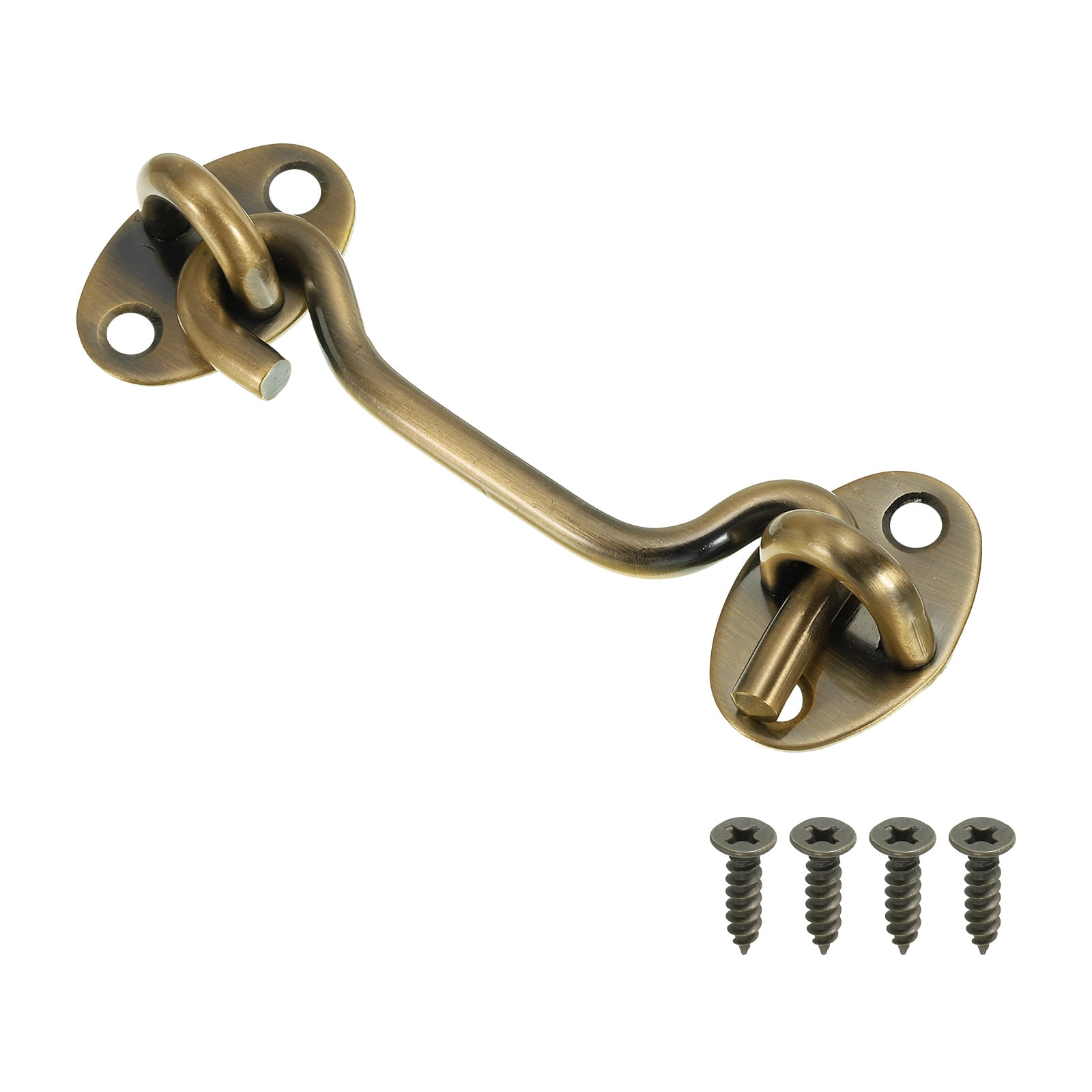 Uxcell 4 Inch Hook Eye Latch, Carbon Steel Privacy Hook and Eye Latch