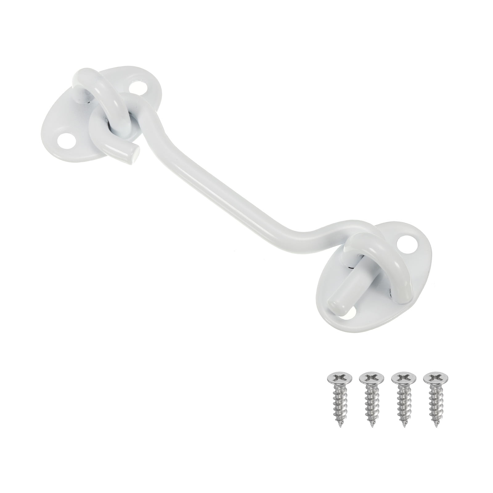 Uxcell 4 Inch Hook Eye Latch, Carbon Steel Privacy Hook and Eye Latch