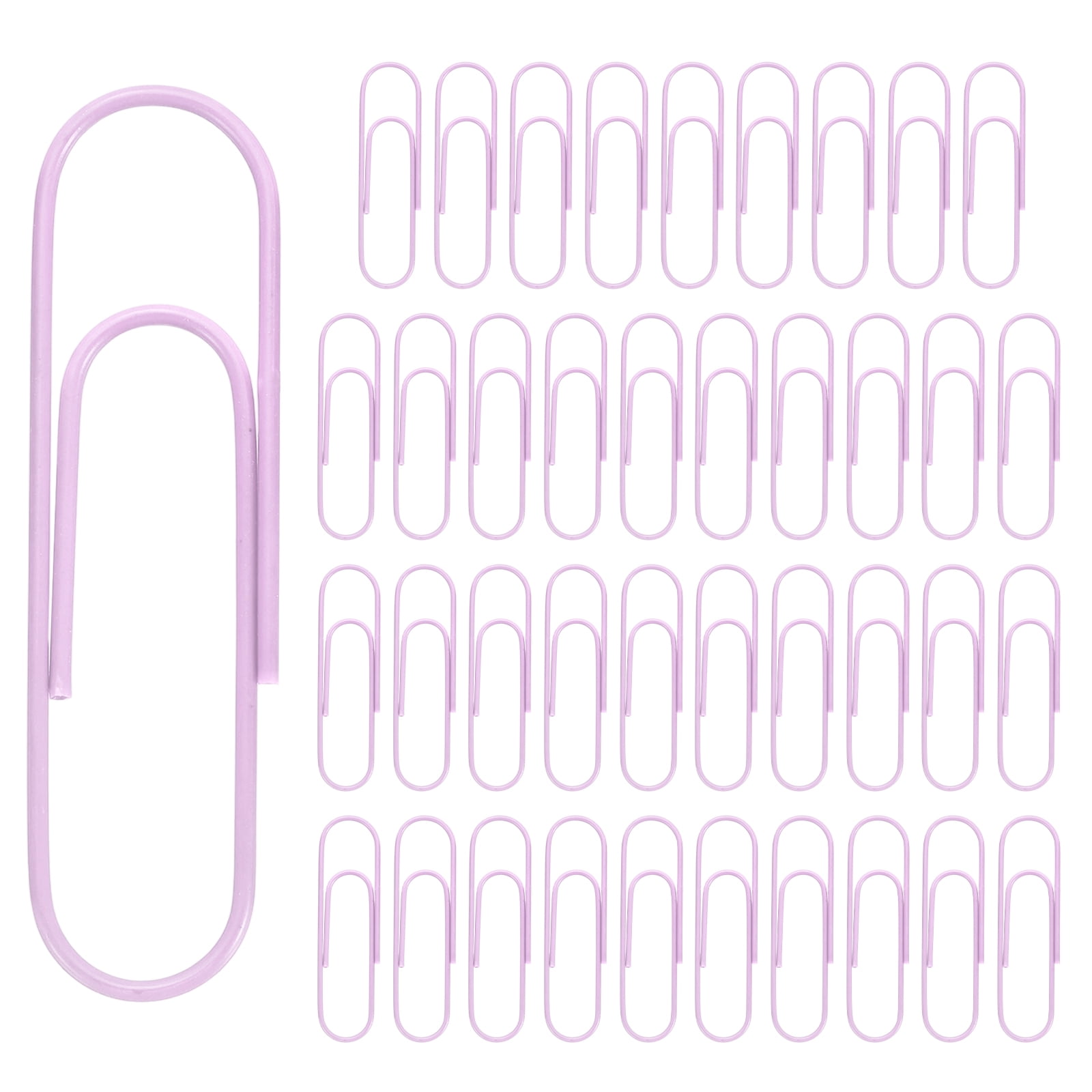 Uxcell 4 Inch Large Paper Clip, 40Pcs Big Paper Clip Metal Giant Extra Large Rust-proof Strong Bulk for Home Office Supplies Organizing Files Document Bookmark, Light Purple