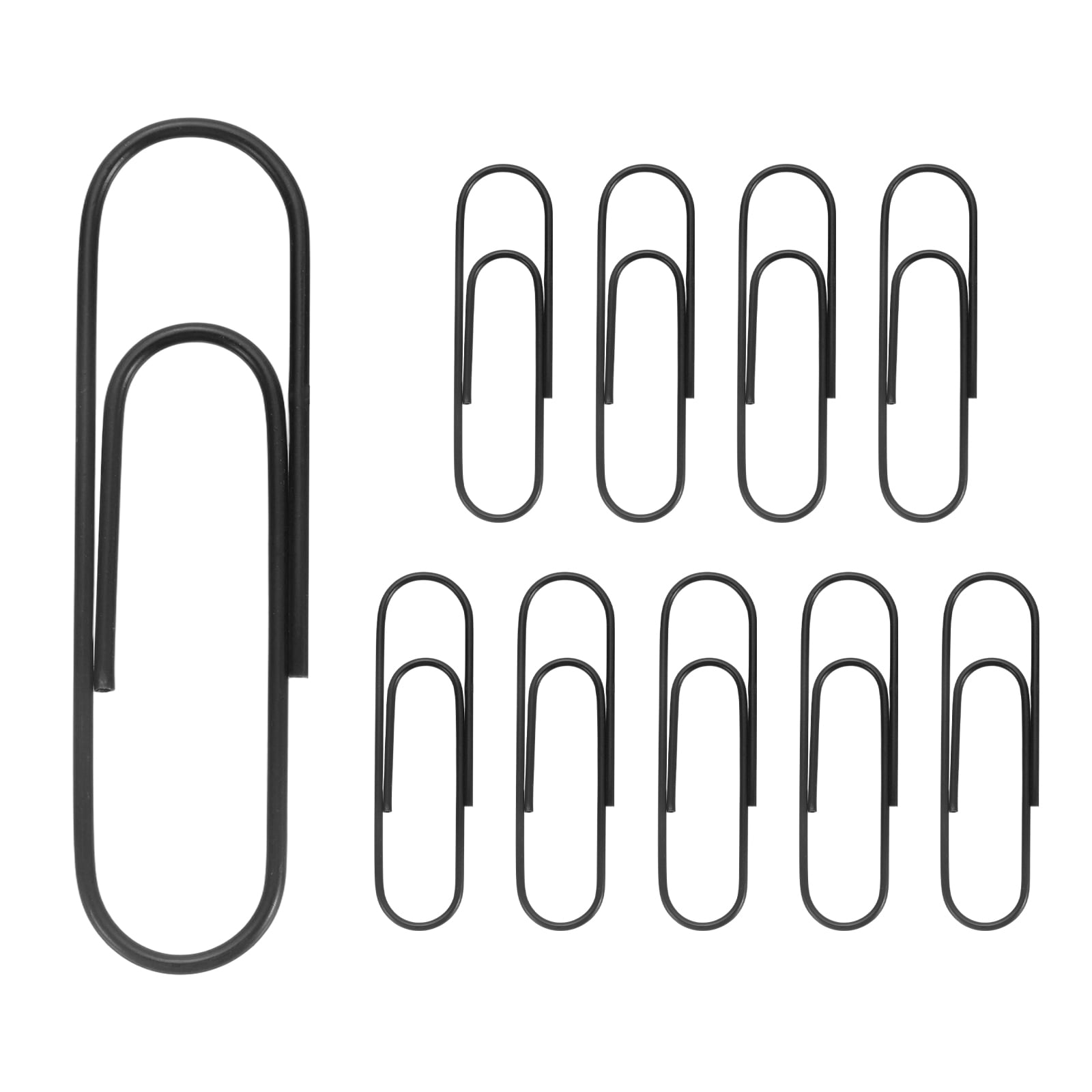 Uxcell 4 Inch Large Paper Clip, 40Pcs Big Paper Clip Metal Giant Extra Large Rust-proof Strong Bulk for Home Office Supplies Organizing Files Document Bookmark, Black