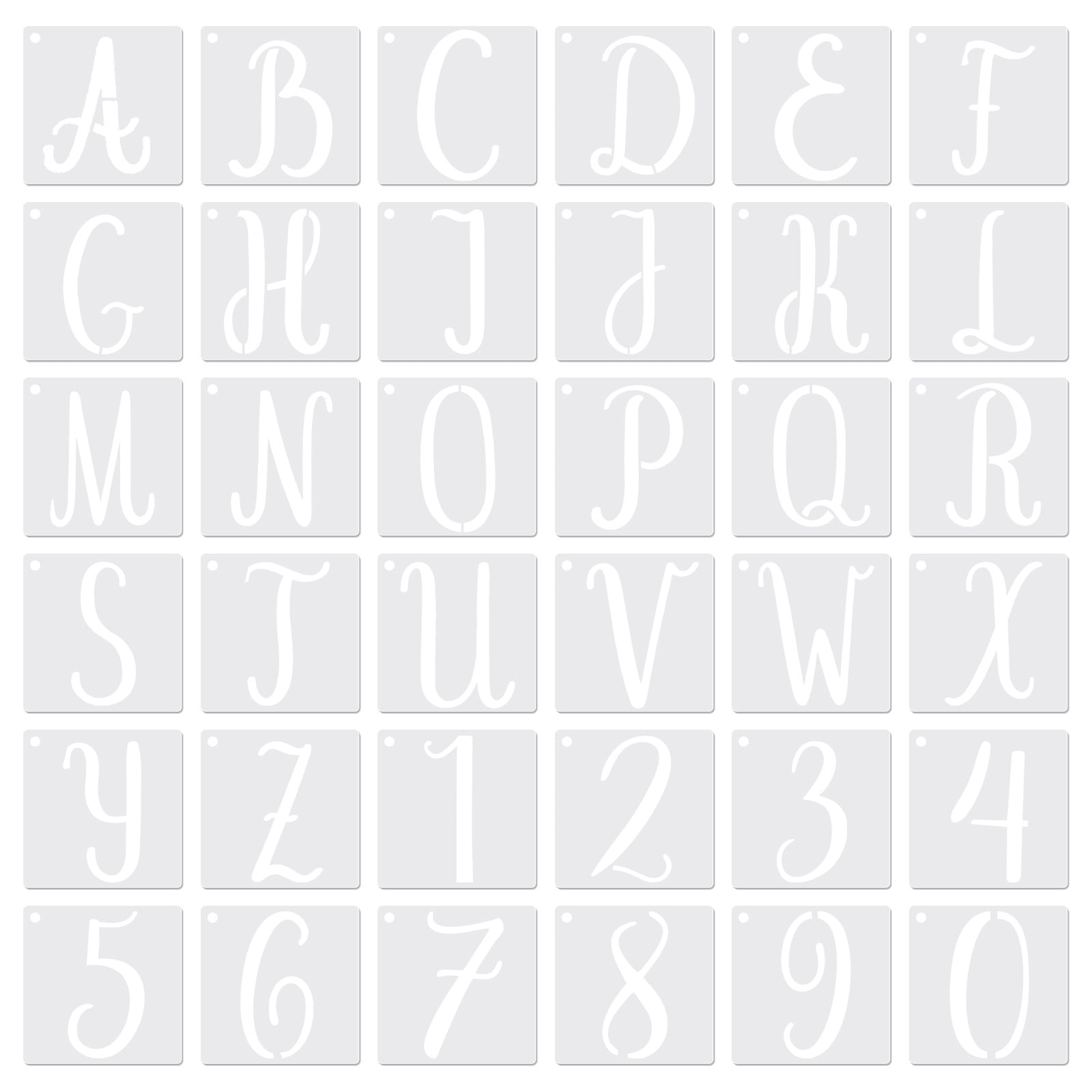 Uxcell 1.5 Inch Letter Stencils Number Stencils, 36 Pack Reusable Alphabet Templates Numbers Stencil Set Style 1, White - Walmart.com uxcell-1-5-inch-letter-stencils-number-stencils-36-pack-reusable-alphabet-templates-numbers-stencil-set-style-1-white-walmart-com