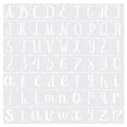 thumbnail image 1 of Uxcell 4 Inch Letter Stencils Number Stencils, 63 Pack Reusable Alphabet Templates Numbers Stencil Set Style 9, White, 1 of 6