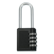 Uxcell Long Shackle Combination Locks, Combination Padlock for Gym Sports Locker Lock Outdoor Fence Gate Hasp Storage Black