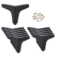 thumbnail image 1 of Uxcell 4 Inch Metal Furniture Replacement Sofa Legs for Cabinet Couch, Black 12 Pack, 1 of 5