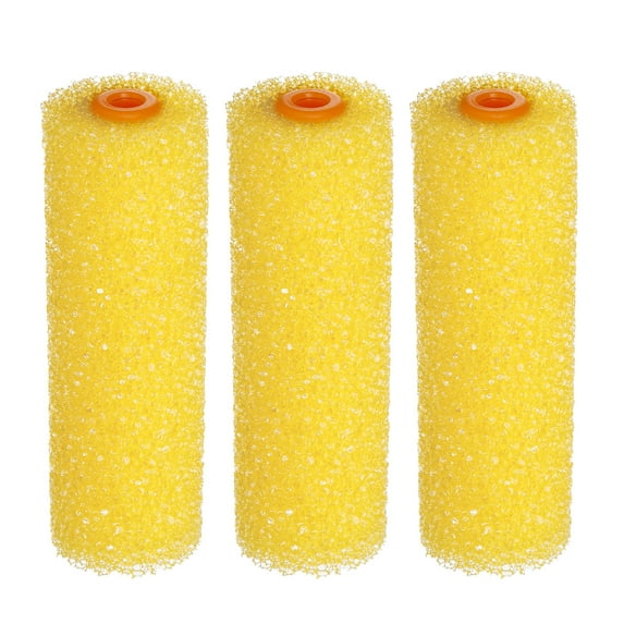 Uxcell 4 Inch Paint Roller Cover Texture Sponge Brush for Household 3 Pack