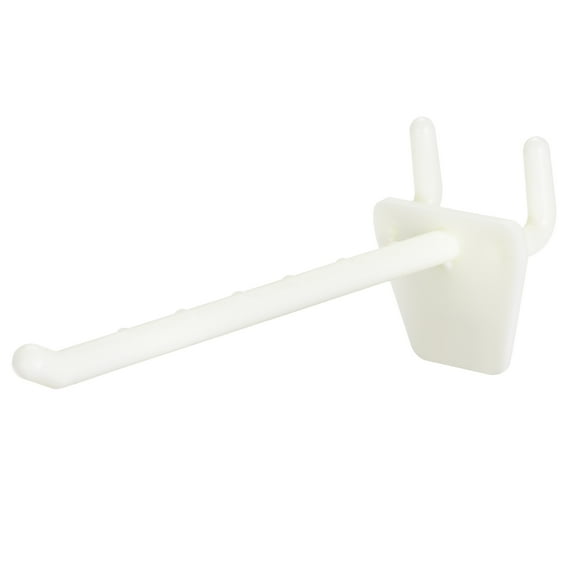 Uxcell 4 Inch Plastic Pegboard Hooks Fits 1/4 Inch Holes Pegboards, 50 Count