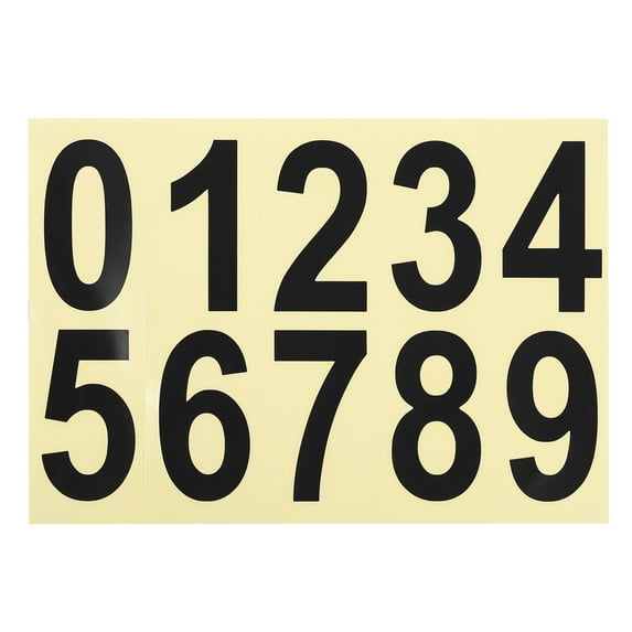 Uxcell 4 Inch Reflective Mailbox Number Sticker Decal Die Cut Classic Style Strong Self Adhesive, Black, 1 Pack