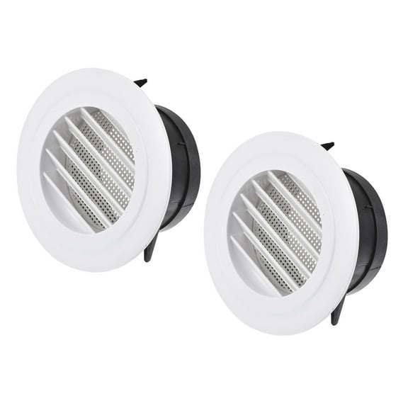 Uxcell 4 Inch Removable Screen Grille Cover Slanted Louver Round Air Vent 2 Pack