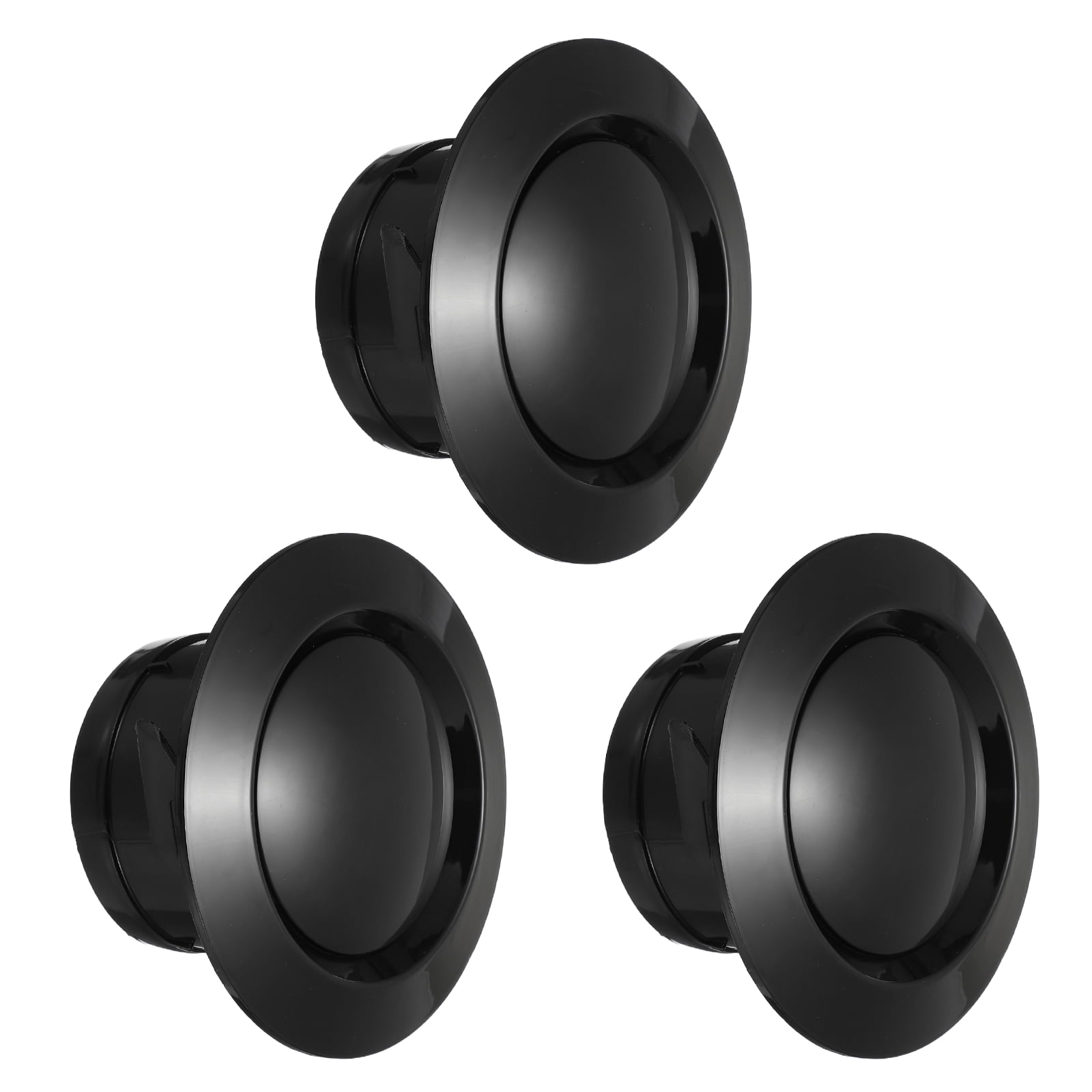 Uxcell 4 Inch Round Air Vent, 3pcs ABS Adjustable Soffit Exhaust Vent Cover, Black