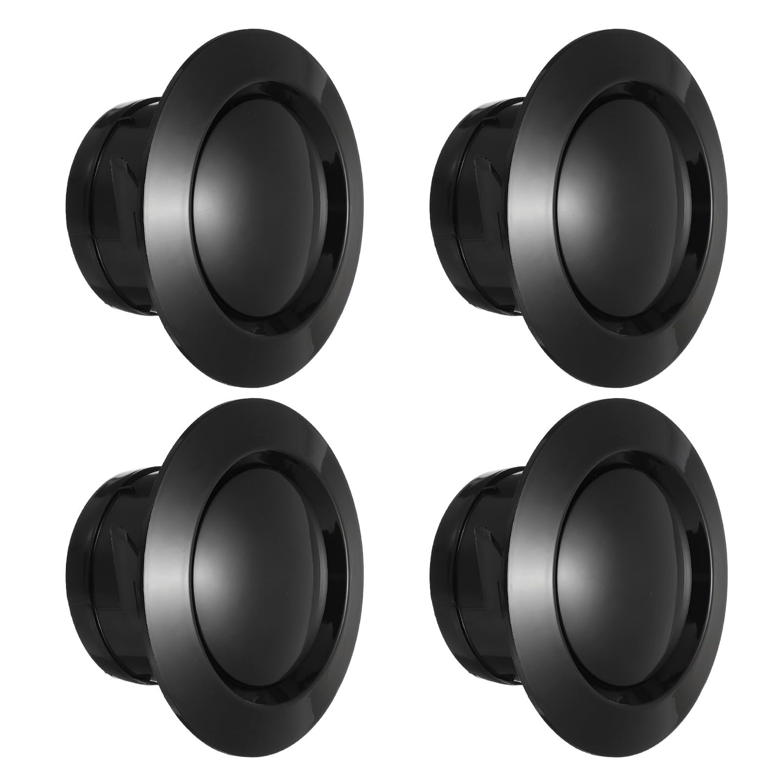 Uxcell 4 Inch Round Air Vent, 4pcs ABS Adjustable Soffit Exhaust Vent Cover, Black