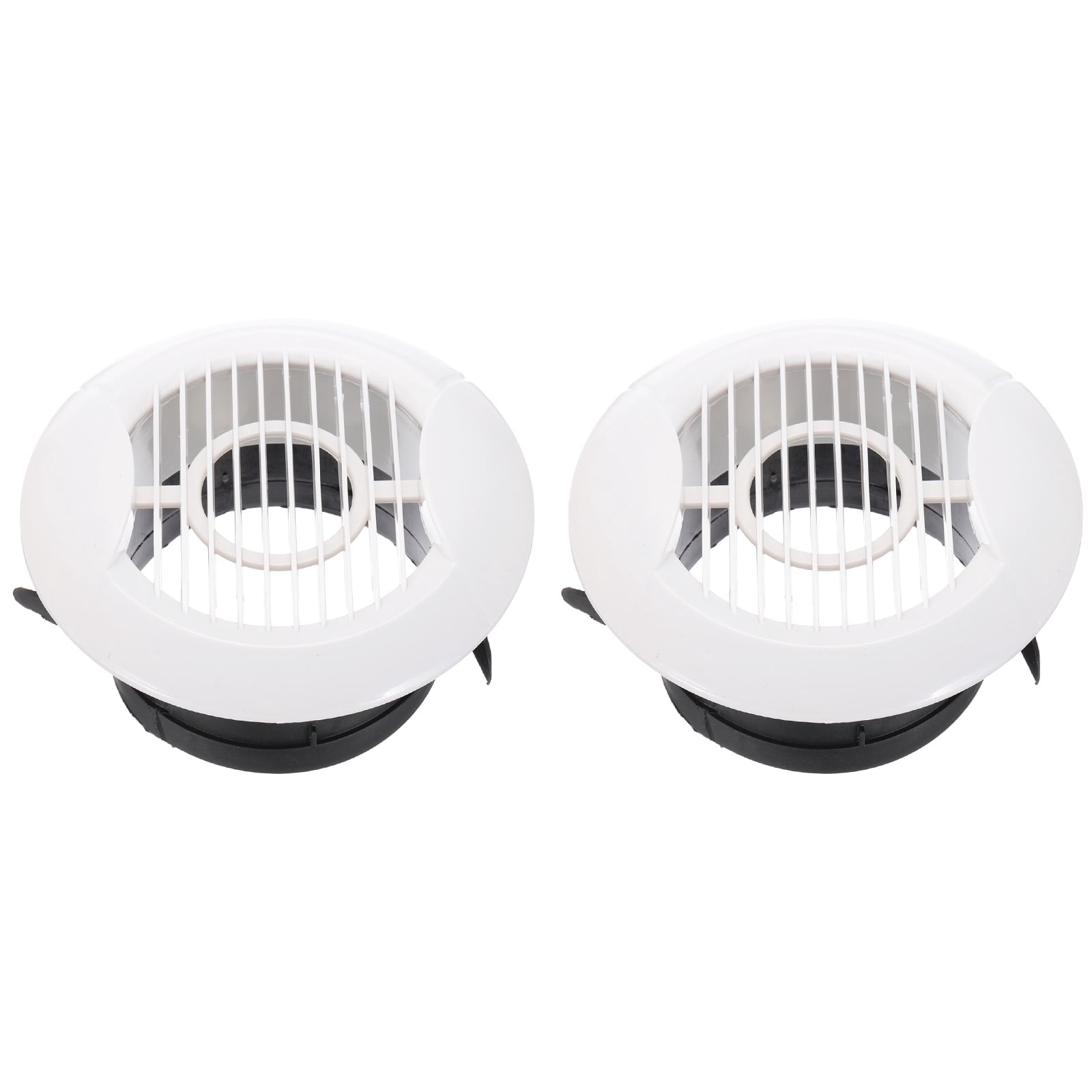 Uxcell Round Air Vent Cover, ABS Louver Soffit Vents for Bathroom Kitchen Living Room Office 4 Inch 2